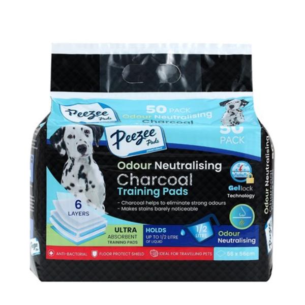 50 Pack Charcoal Odour Control Training Pads - 56cm x 56cm