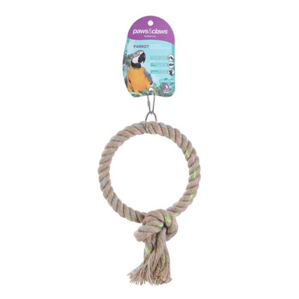 Small Parrot Jute Ring Toy - 16cm