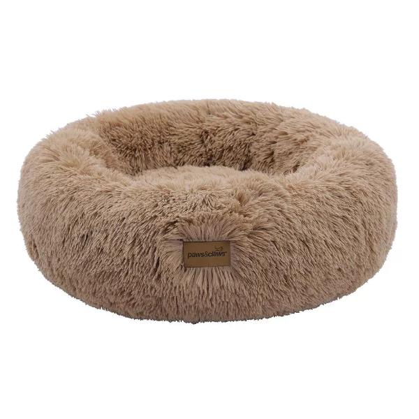 Paws & Claws Round Camel Brown Soft Cosy Plush Calming Blanket - 70cm x 70cm