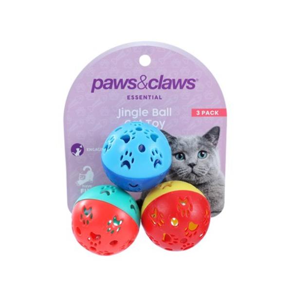 3 Pack Bell Ball Cat Toy - 5cm