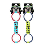 Load image into Gallery viewer, Squeak & Tug Double Tugger Tpr + Rope - 39cm x 12cm x 5cm