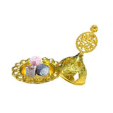 Load image into Gallery viewer, Gold Mini Metal Round Incense Burner - 7cm x 8.3cm
