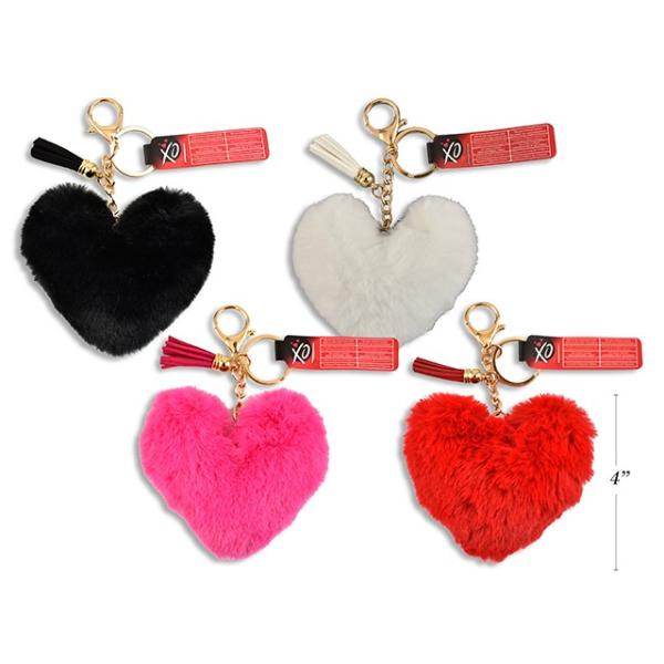 Valentines Plush Heart Keychain - 10cm