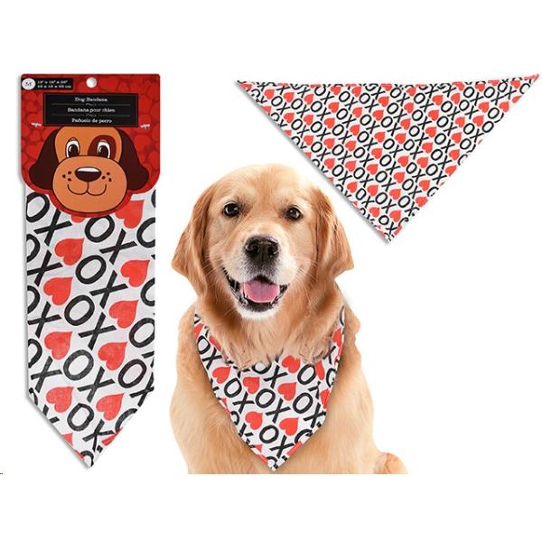 Valentines Polyester Dog Bandana - 54cm x 76cm