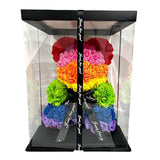 Load image into Gallery viewer, Valentines Rainbow Rose Bear In Box - 35cm
