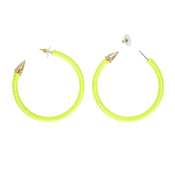 Neon Yellow Earrings