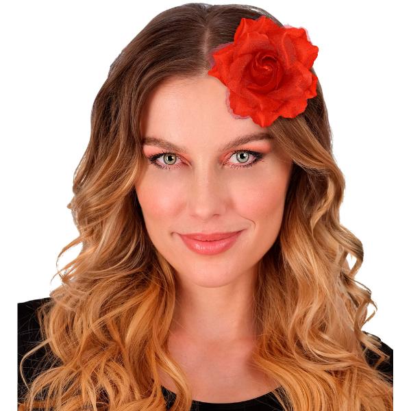 Red Rose Hair Clip