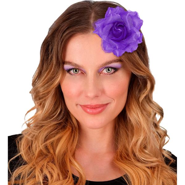 Purple Rose Hair Clip