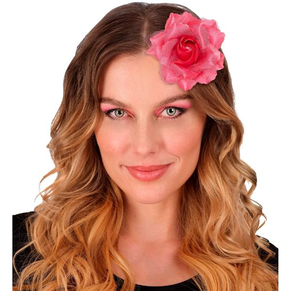 Pink Rose Hair Clip