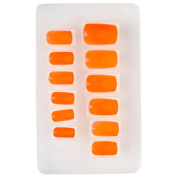 Self Adhesice Neon Orange Airbrush Nails