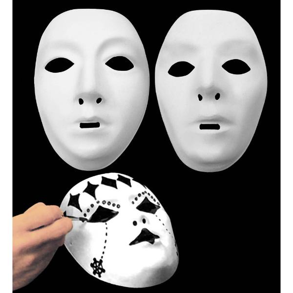 Paintable White Plastic Mask