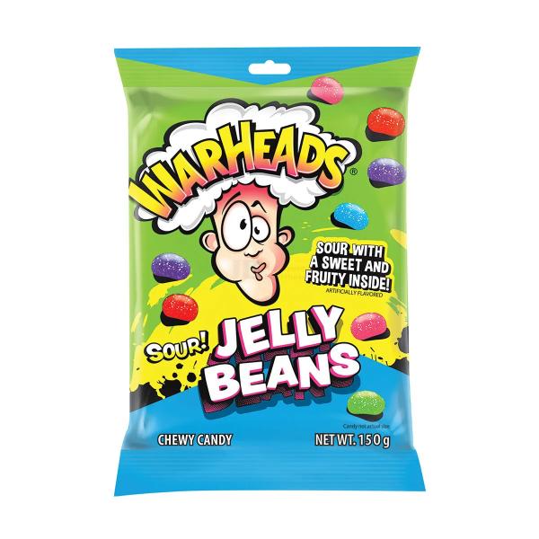 Sour Jelly Beans Warheads Chewy Candy - 150g