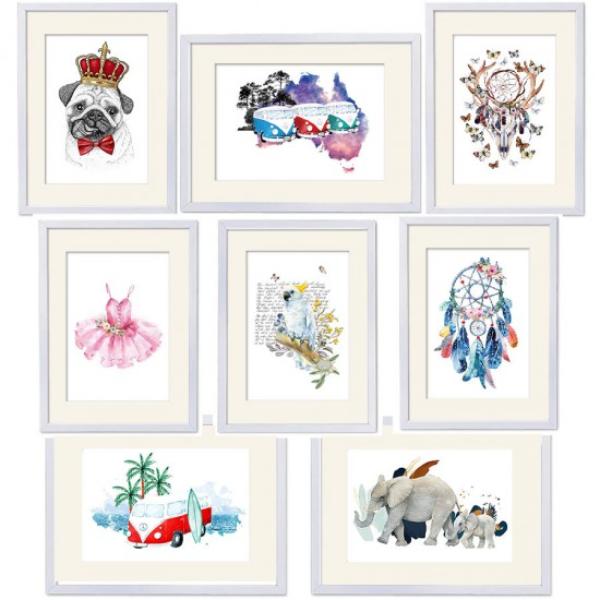 Assorted Matt Framed Pictures - 30cm x 40cm