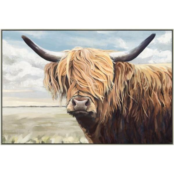 Silver Frame Hand Painted Print - 120cm