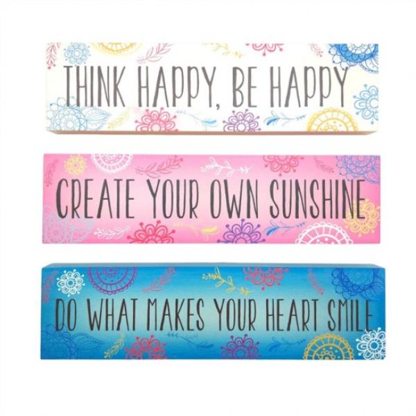 Rectangular Boho Block Sign - 30cm