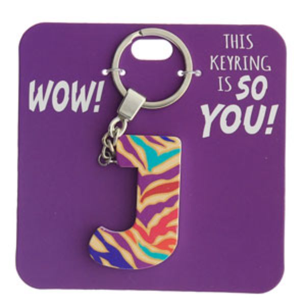 Letter J Keyring
