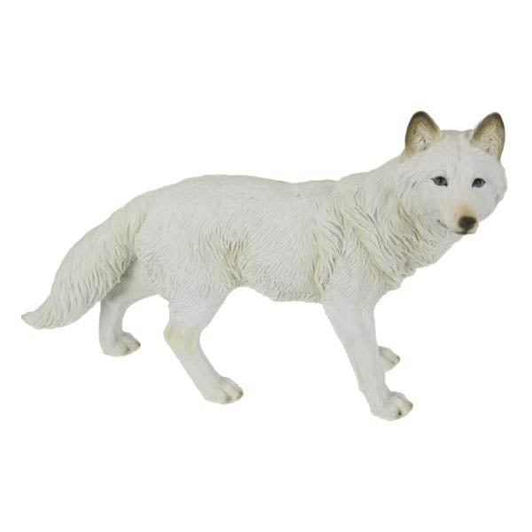 White Standing Wolf - 40cm