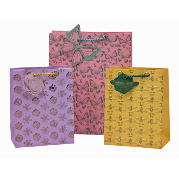 Xtra Large Foiled Luxury Garden Gift Bag - 42cm x 31cm x 12cm