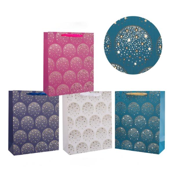 Large Starry Elegance Gift Bag - 32cm x 26cm x 12cm
