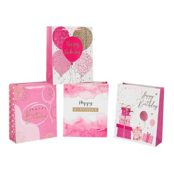 Extra Large Pink Celebration Gift Bag - 42cm x 31cm x 12cm