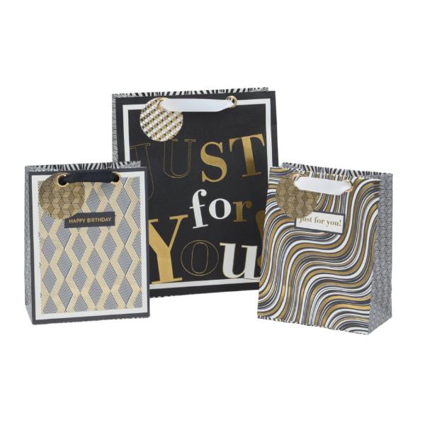 Extra Large Golden Glam Gift Bag - 42cm x 31cm x 12cm