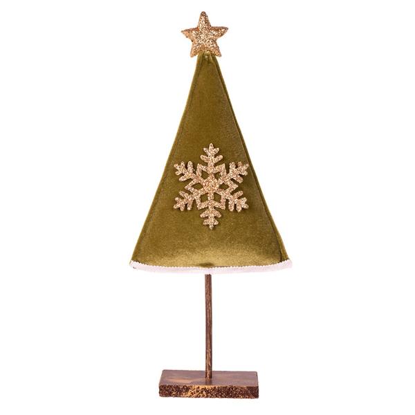 Green Velour Tree - 46cm