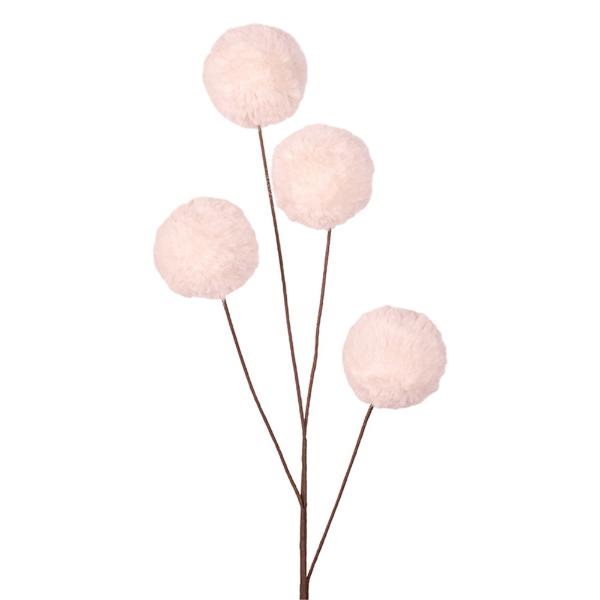 4 SNOWBALL STEM 4X7CM BALLS 50CM STEM