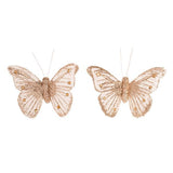 Load image into Gallery viewer, 2 Pack Champagne Butterfly With Clip - 9cm x 6cm