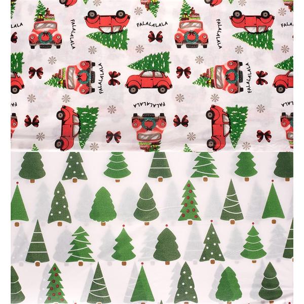 Assorted Flannel Black 50g Tablecover - 132cm x 178cm