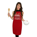 Load image into Gallery viewer, Red Christmas Apron - 67cm x 80cm