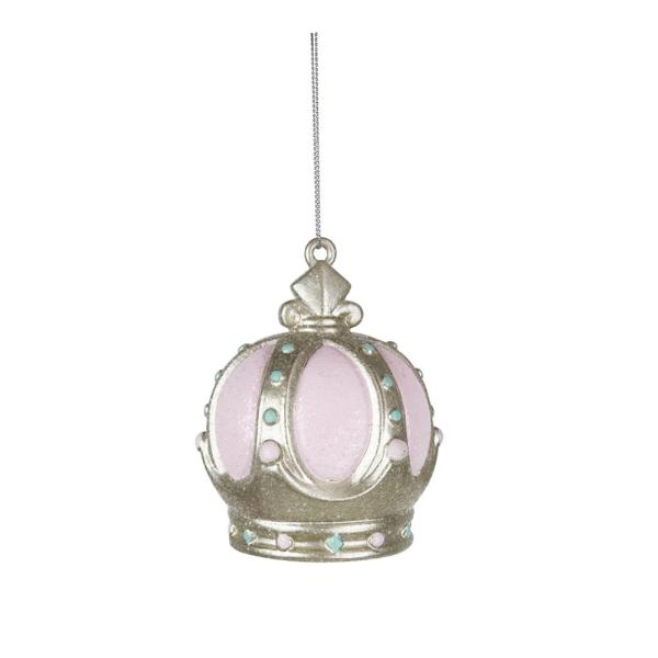 Plastic Crown Ornament - 7.7cm x 6.8cm x 9.1cm