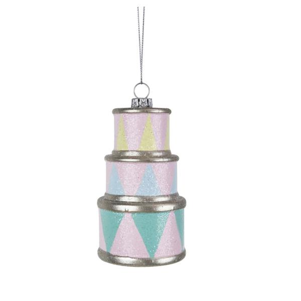 Plastic 3 Tier Cake Ornament - 6cm x 6cm x 10.6cm