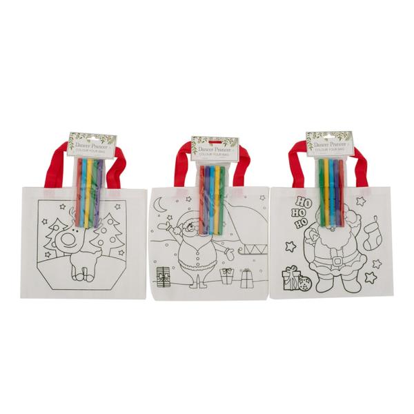 Colour Your Own Christmas Tote Bag - 21cm x 22cm
