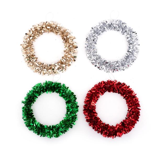 Christmas Tinsel Wreath - 25cm
