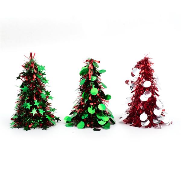 Christmas Tinsel Trees - 26cm