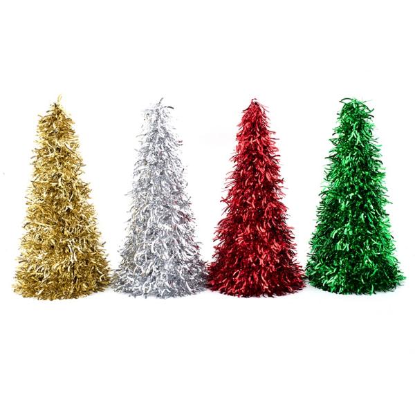 Assorted Christmas Tinsel Trees - 48cm