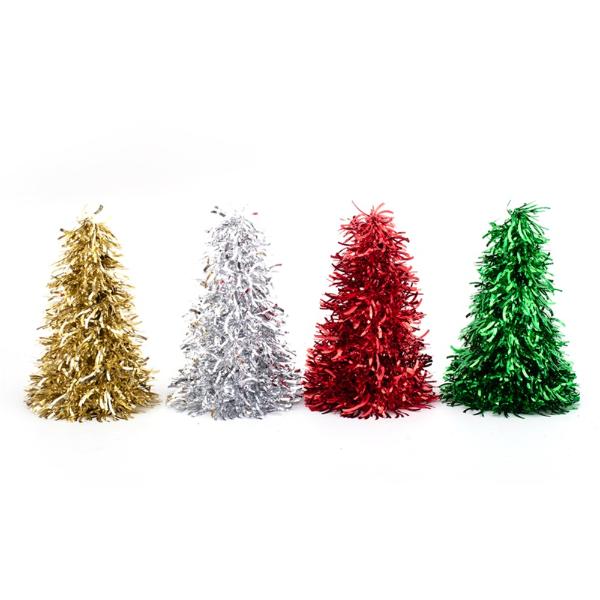 Christmas Tinsel Trees - 26cm