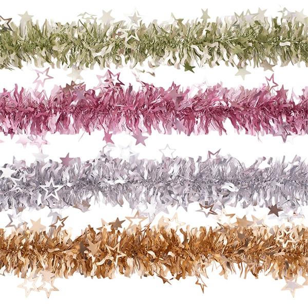 Star Cutout 5Ply Christmas Tinsel - 200cm