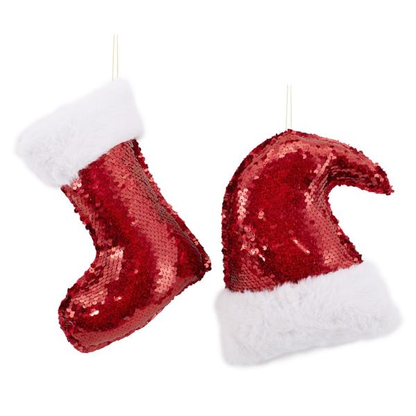 Assorted Sequin Christmas Hanging Decor