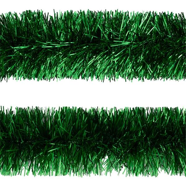 Assorted 10Ply Green Fine Cut Tinsel - 200cm