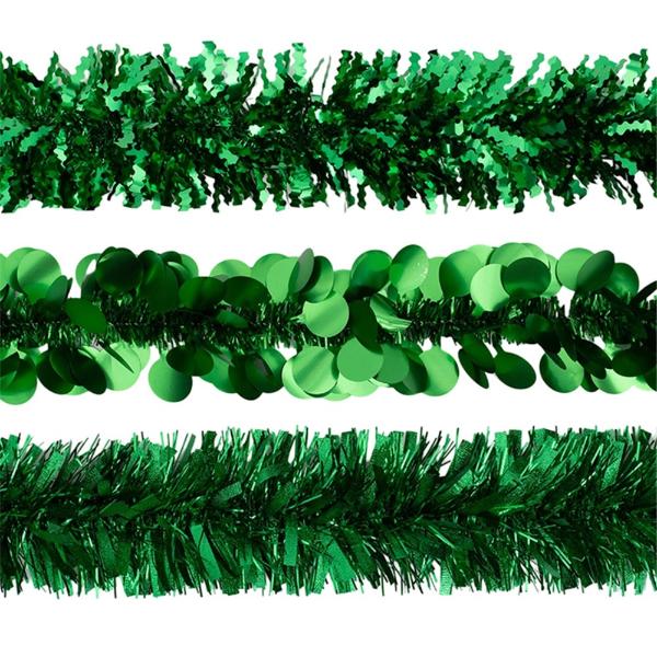 Green 6Ply Mix Tinsel - 200cm