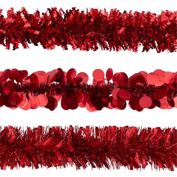 Red 6Ply Mix Tinsel - 200cm