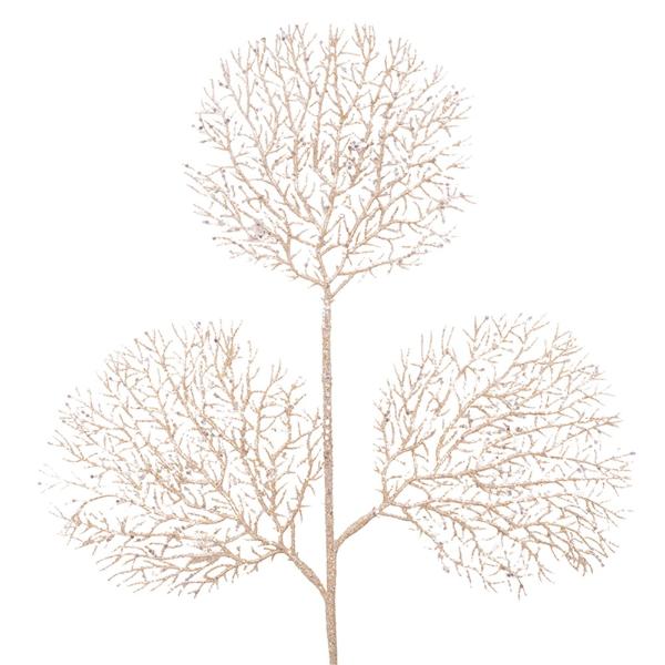 Champagne Glitter Coral Spray - 75cm