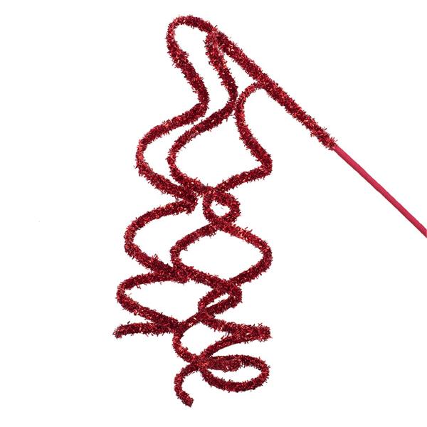 Red Glitter Swirl Spray - 71cm