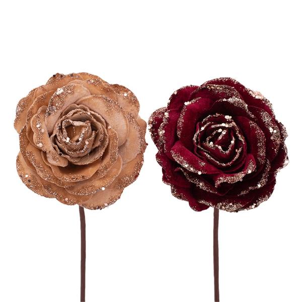 Detailed Rose With Stem - 14cm