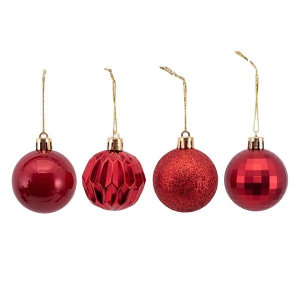 10 Pack Red Bauble - 5cm