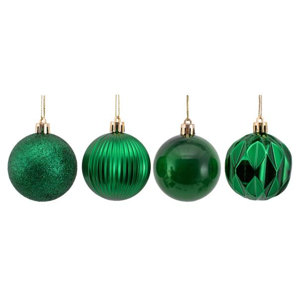 8 Pack Green Bauble - 6cm