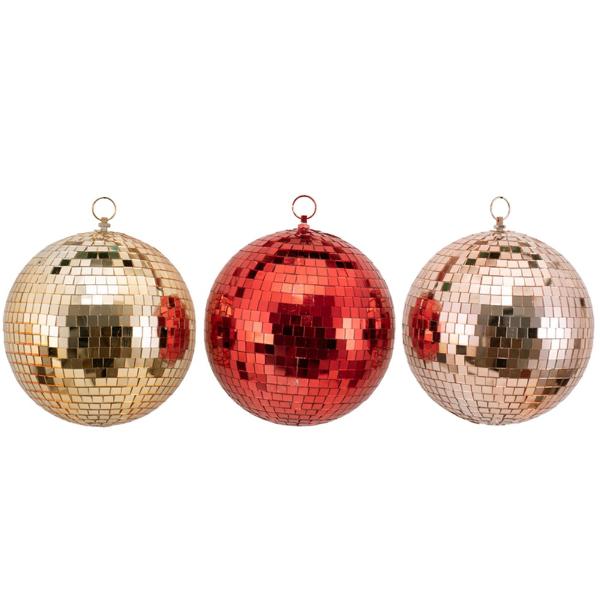 Assorted Mirror Bauble In Pvc Box - 20cm
