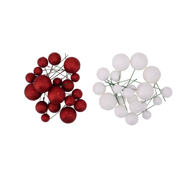 20 Pack Assorted Glitter Ball Picks