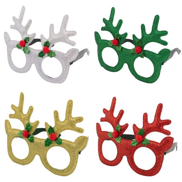 Assorted Coloured Reindeer Glasses